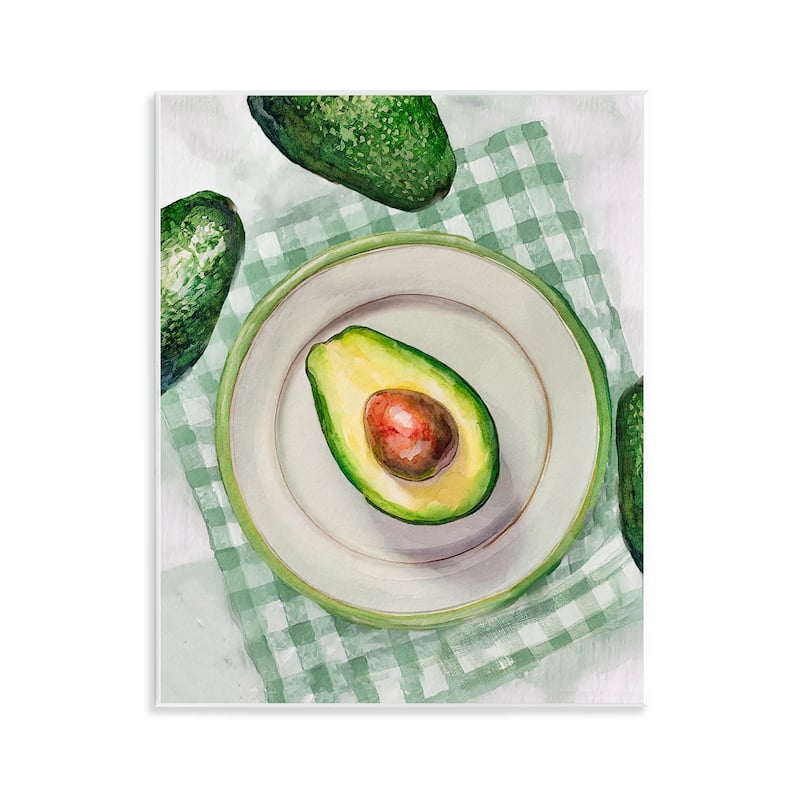 Stupell Delicious Avocado on Plate Wall Plaque Art Design By Lil' Rue - 11 x 14