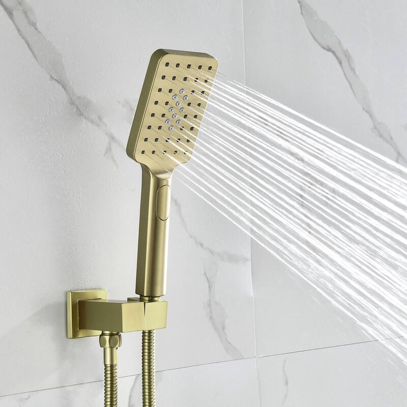 9-in Wall Mounted Shower System with Square Rain Shower Head