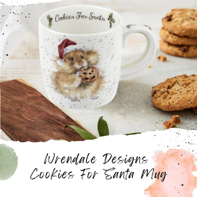 Royal Worcester Wrendale Designs Cookies For Santa Mug