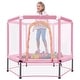 preview thumbnail 20 of 28, 55'' Toddlers Trampoline With Safety Enclosure Net And Balls, Indoor Outdoor Mini Trampoline For Kids