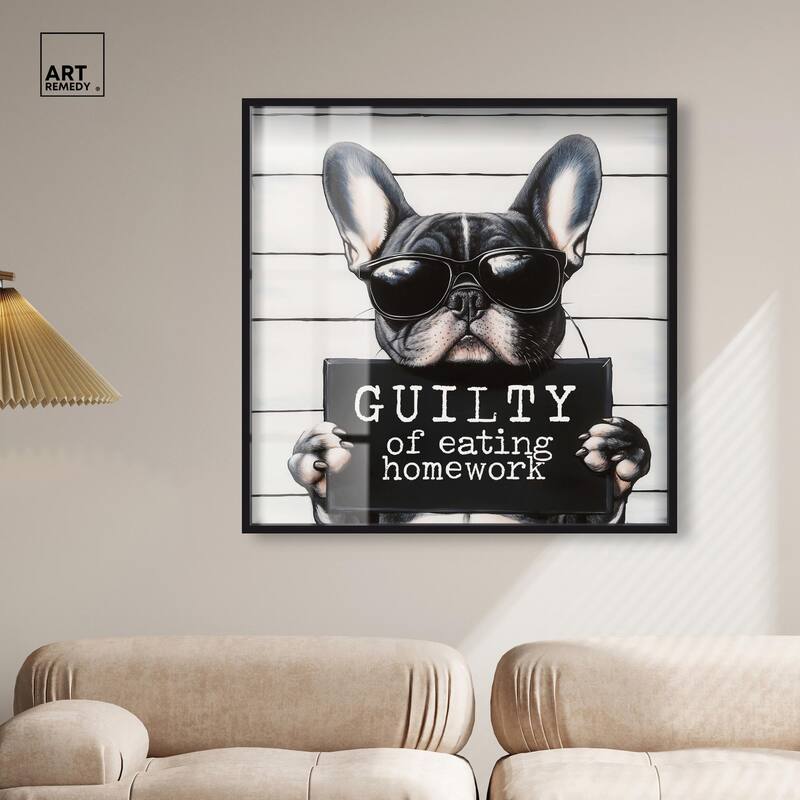 Guilty of Eating Homework Shadowbox by Art Remedy