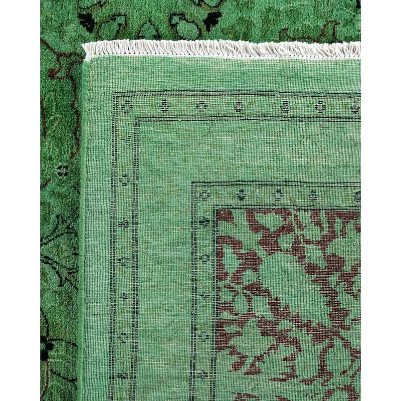 Contemporary Overdyed Wool Hand Knotted Area Rug - 10' 2" x 13' 9"