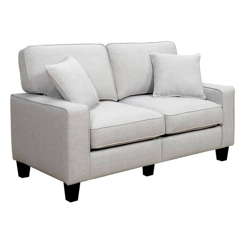 Serta Palisades Upholstered 61" Sofas for Living Room Modern Design Couch, Straight Arms, Tool-Free Assembly