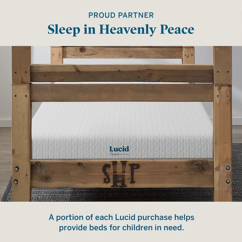 Lucid 3-inch Gel and Aloe Memory Foam Topper