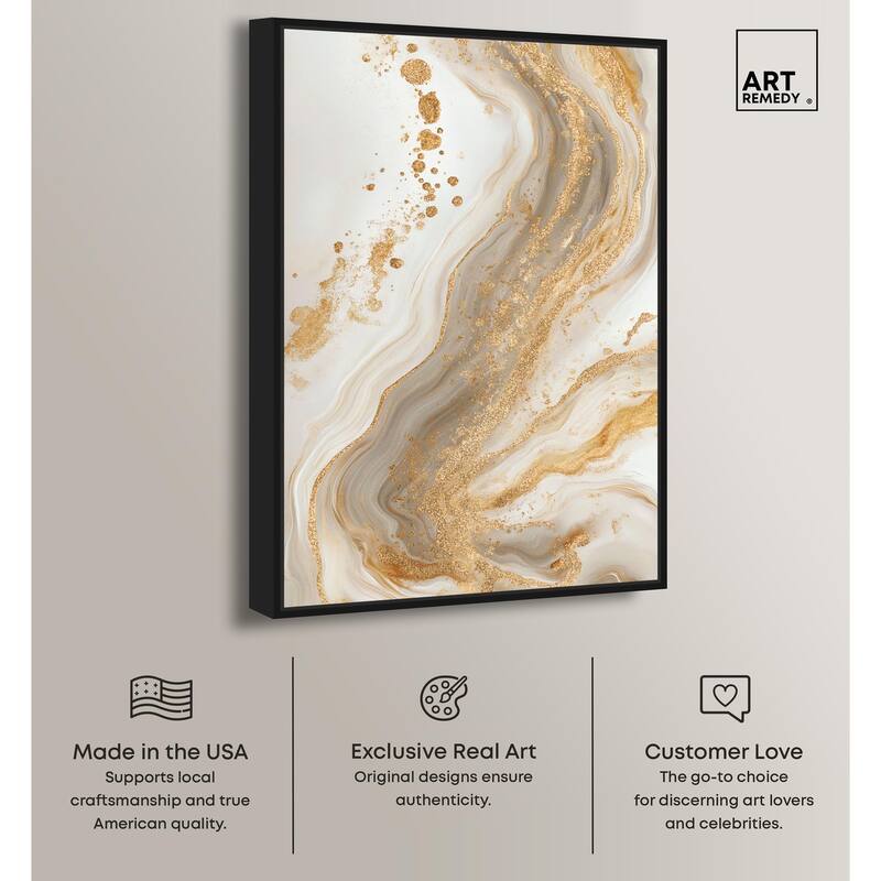 Gold Vein Canvas by Art Remedy