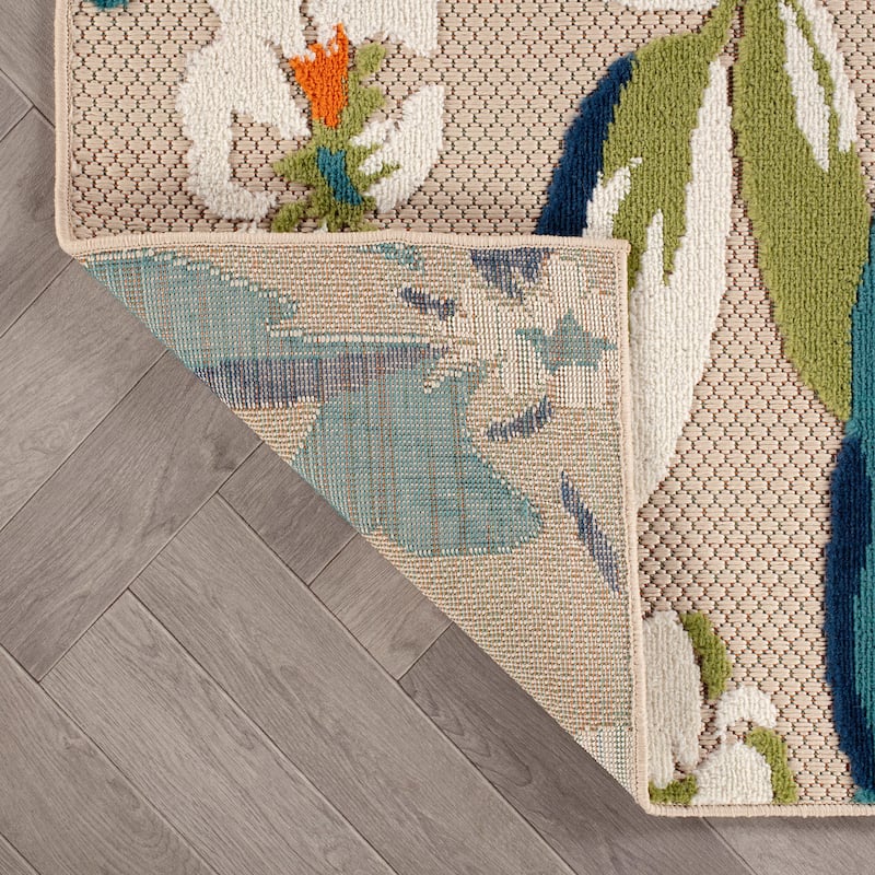 Bergamo Contemporary Floral Indoor/Outdoor Area Rug