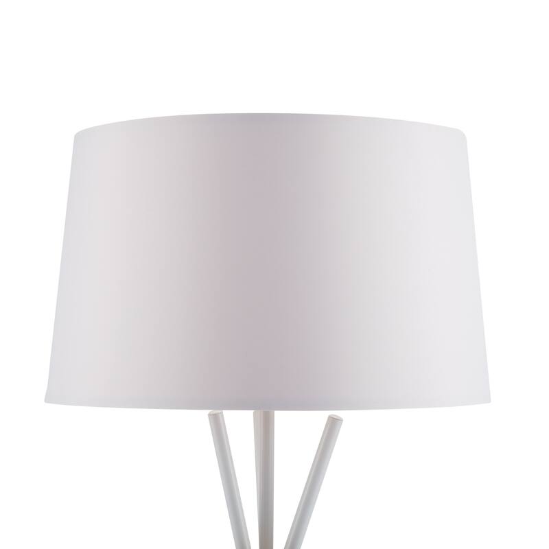 Modern 63.2" Tripod Floor Lamp with Linen Shade for Living Room