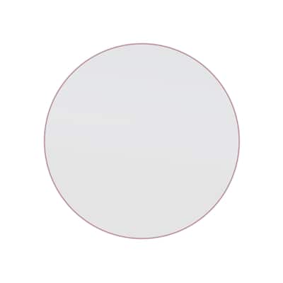 Glass Warehouse Round 28" Stainless Steel Framed Mirror