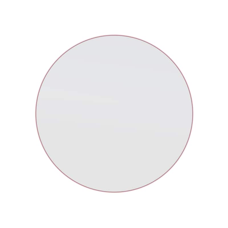 Glass Warehouse Round 36" Stainless Steel Framed Mirror