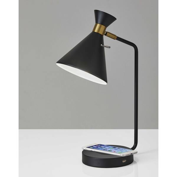 Asymmetrical Diabolo Black Metal Desk Lamp Asymmetrical Diabolo Black Metal Desk Lamp