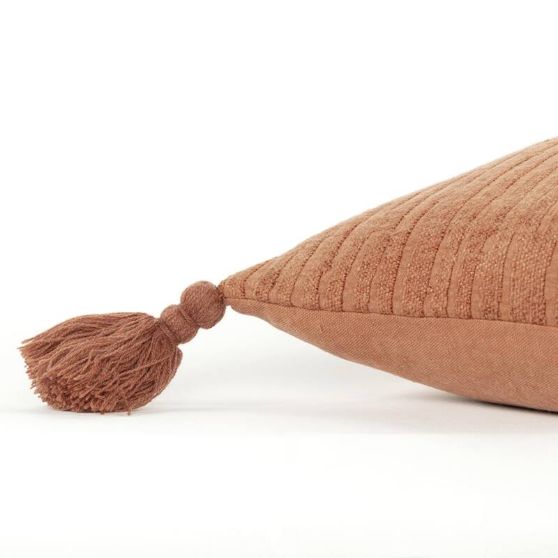 Solid With Tonal Abstract Cotton Pillow Cover