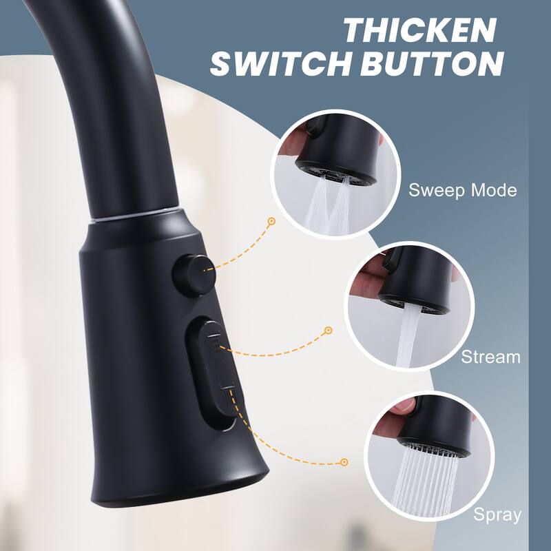 WOWOW Pull Down Kitchen Faucet Spray Head with 9 Adapters Kit