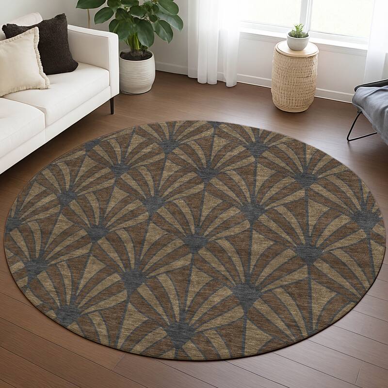 Machine Washable Indoor/ Outdoor Casual Kim Chantille Rug
