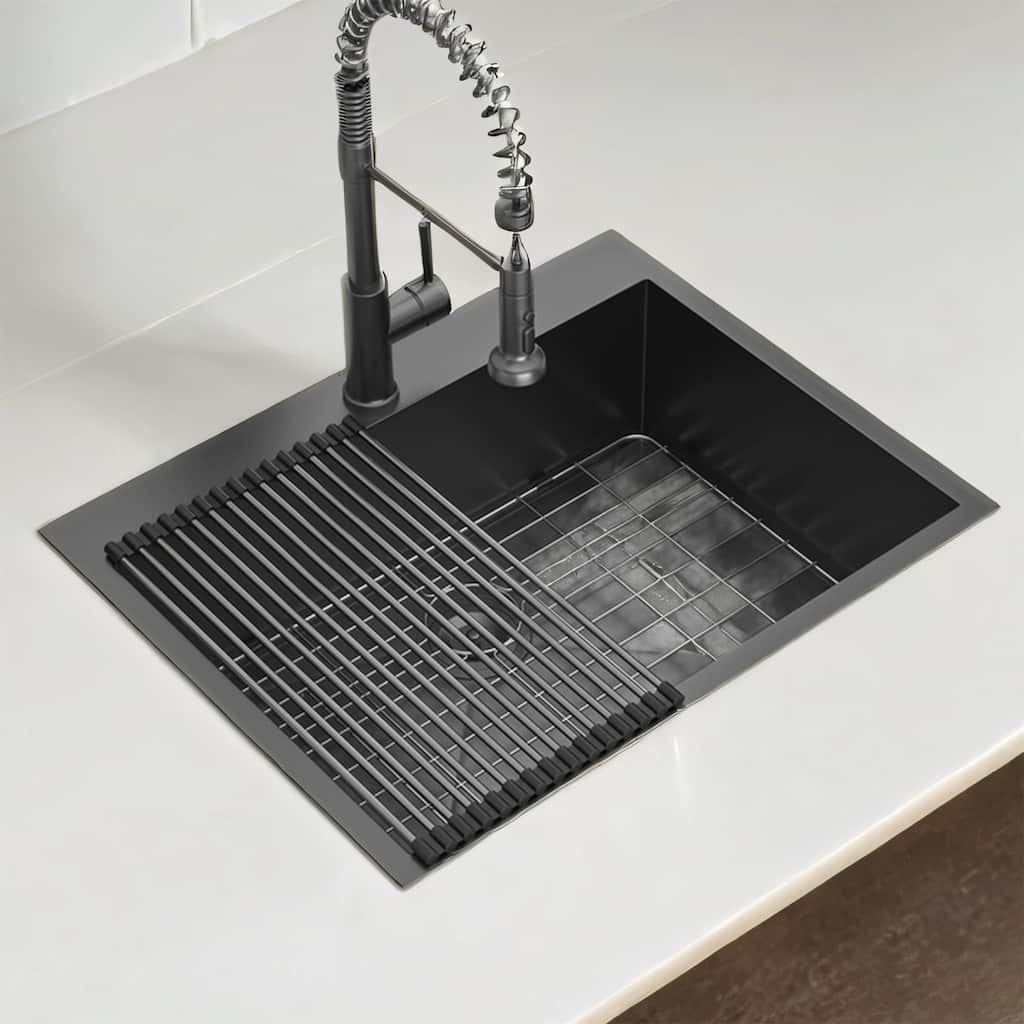25 Inch Drop-In Topmount 16 Gauge Stainless Steel Kitchen Sink