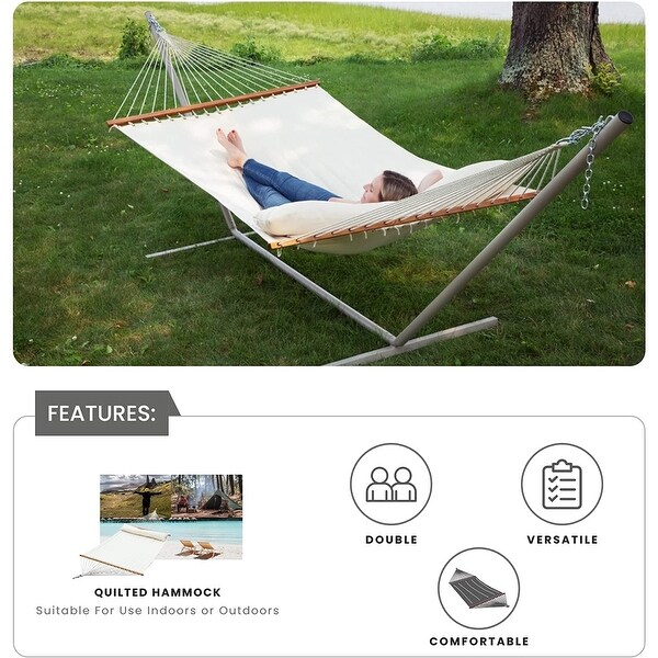 Ceara Patio Hammock Olefin Double Hammock Outdoor Patio Swing