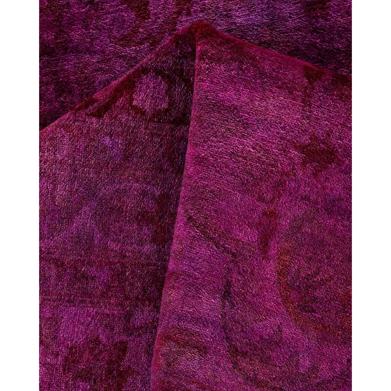 Overdyed, One-of-a-Kind Hand-Knotted Area Rug - Pink - 10' 2" x 13' 8"
