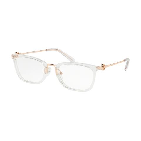 Michael Kors Crystal Clear Woman Rectangle Eyeglasses