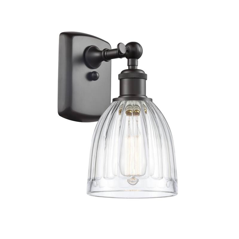 Innovations Lighting Brookfield 9" Tall Bathroom Sconce - Oil Rubbed Bronze / Clear