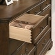 preview thumbnail 5 of 3, Roundhill Furniture Maderne Traditional Wood 9-Drawer Dresser, Antique Walnut Finish