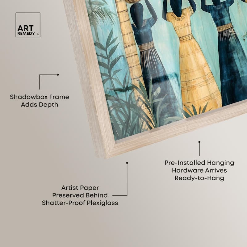 Walk Under Palms Shadowbox by Art Remedy