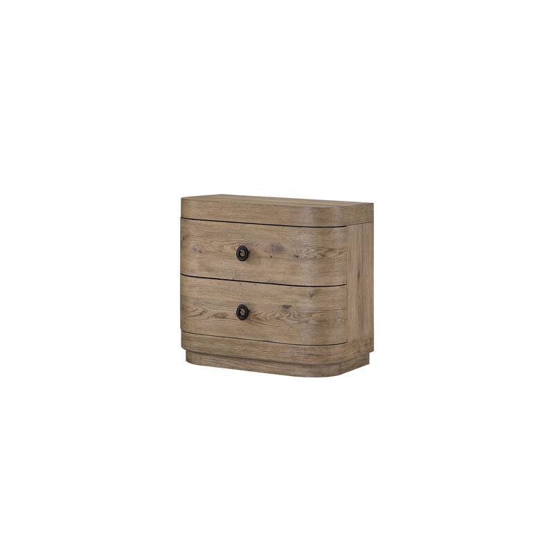 Large 2-Drawer Nightstand in English Knotty Oak