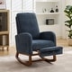 preview thumbnail 53 of 59, Mid-Century Modern Nursery Rocking Armchair Glider Rocker With Retractable Footrest For Living Room
