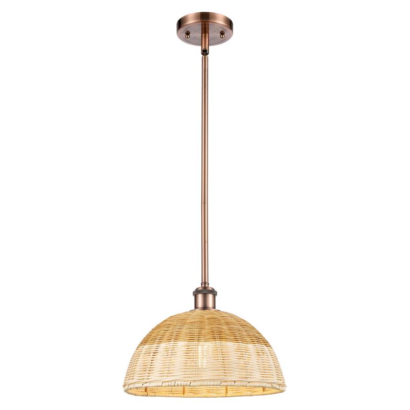 Innovations Lighting Endless Possibilities Ballston - Bristol Natural II - 1 Light 12" Stem Hung Mini Pendant - Antique Copper