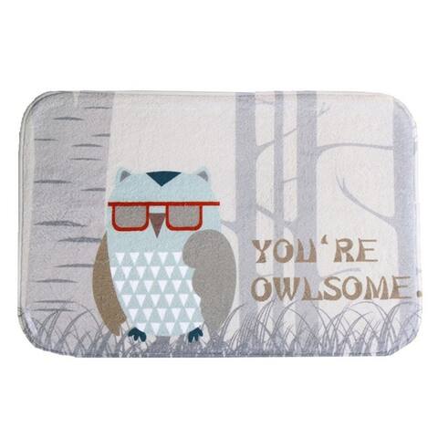 Soft Cartoon Cute Owls Printed Doormat Bathroom Bedroom Floor Carpet
