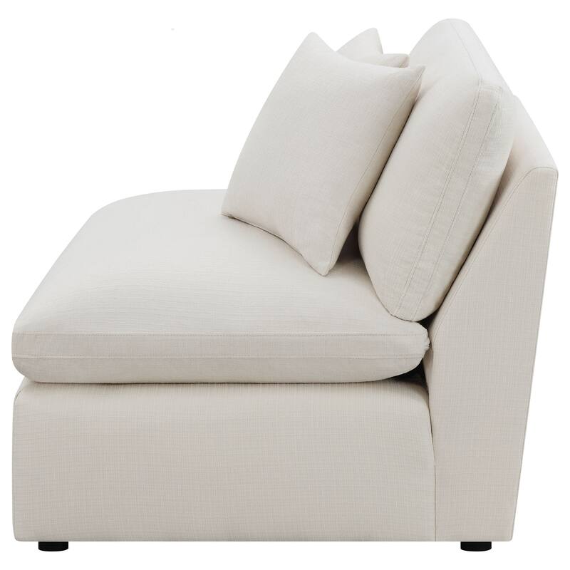Greeley Ivory Upholstered Armless Chair