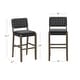 preview thumbnail 21 of 58, Nathan James Cohen Faux Leather Counter or Bar Height Stool, Solid Wood Frame with Footrest and Woven Leather Back