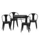 preview thumbnail 11 of 10, All-Weather Resin Top Square Table & 4 Metal Chairs with Poly Resin Seats - 31.5"W x 31.75"D x 28.25"H
