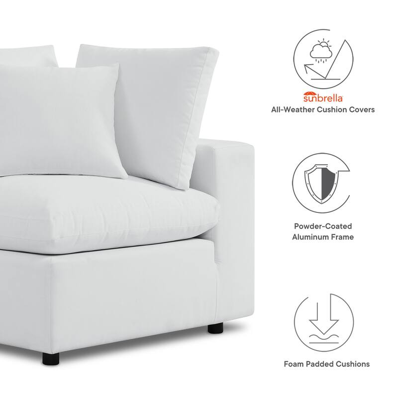 Commix 5-Piece Sunbrella® Outdoor Patio L-Shape Sectional Sofa