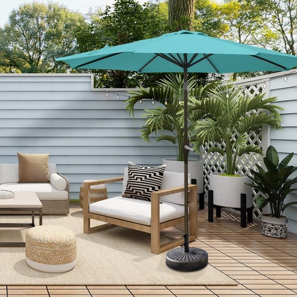 black and white striped umbrella patio Best Choice Products 10ft Outdoor Steel Market Patio Umbrella w/ Crank, Tilt Push Button, 6 Ribs