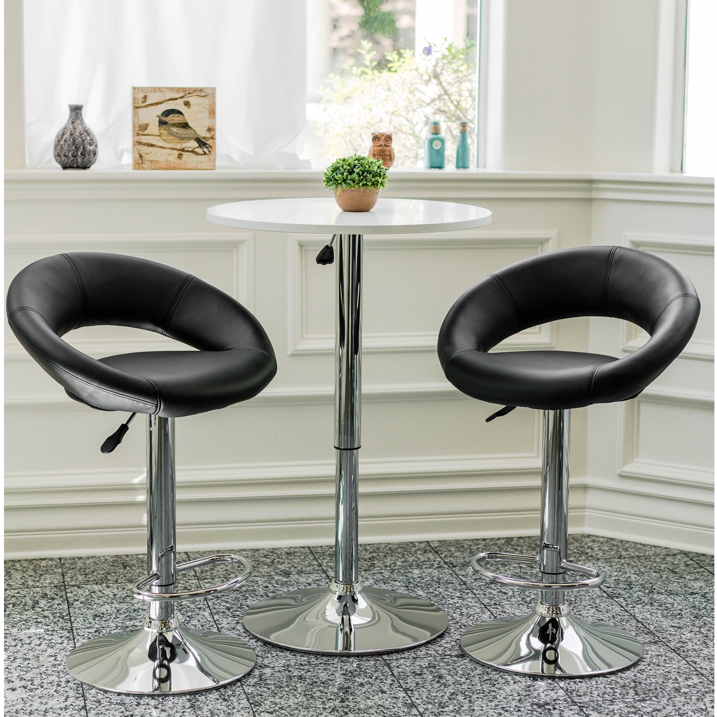 Brage Living Cosmo Adjustable Height Swivel Barstools with