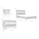 preview thumbnail 2 of 10, Bridges 4 Piece Bedroom Set in Two-Tone Acacia Wood
