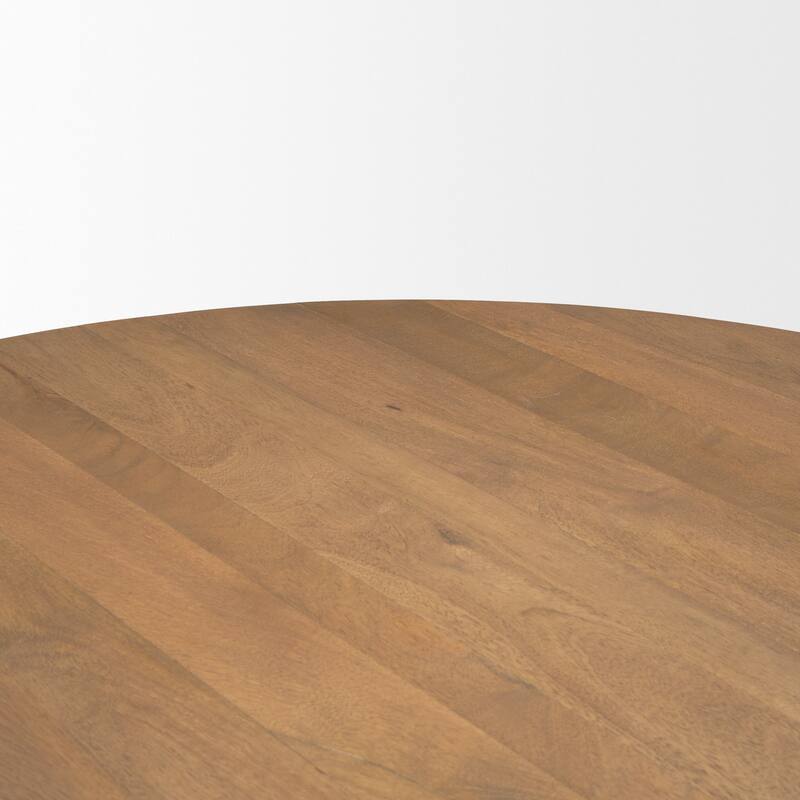 Swanson 60" Dark Brown Wood Round Pedestal Dining Table - 60.0L x 60.0W x 30.0H