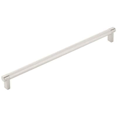 Emtek 84058.REC.KN Knurled 12" Center to Center Bar Cabinet Pull with