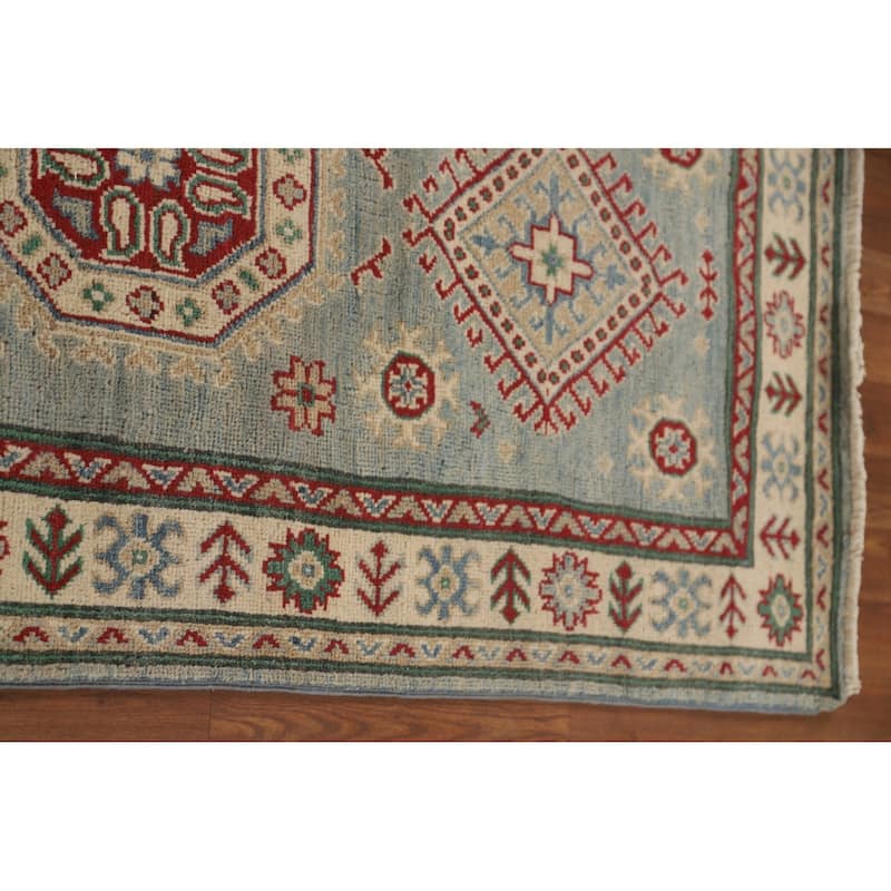 Blue Kazak Runner Rug Handmade Wool Carpet - 2'8" x 13'5"