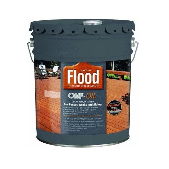 Shop Flood FLD44705 Exterior CWF Oil Clear Wood Finish, 5