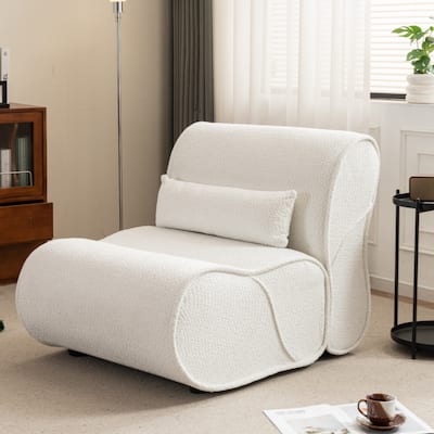 Soft Pellet Velvet Recliner - Comfortable Lounge Chair with Waist Pack Padding, Modern Design