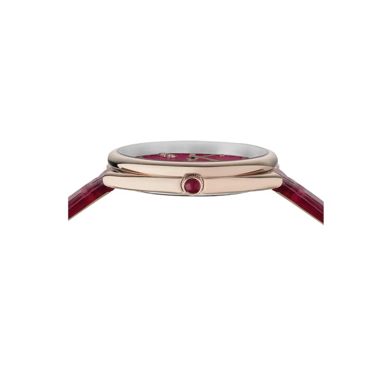 Ferragamo Women's Cuir 34mm Quartz Watch SFYN01122 - Burgundy - One Size