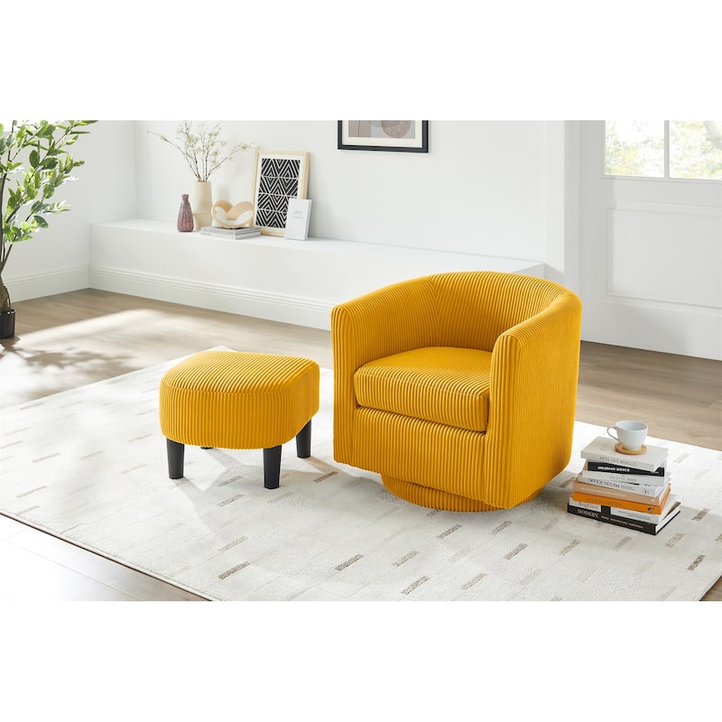 360° Comfy Recliner Corduroy Arm Chair
