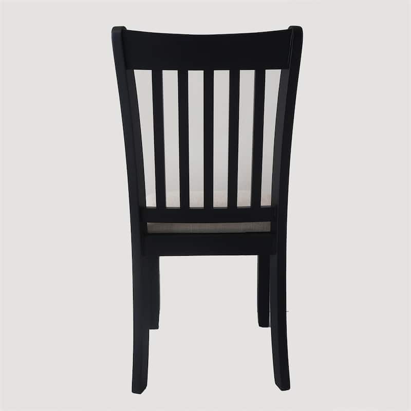 Upholstered Seating Comfortable Black Dining Chairs (Set of 2)