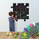 preview thumbnail 1 of 6, Walplus Puzzle Blackboard Chalkboard Wall Stickers Nursery Decor Decal with Flexichalk Marker Neon Color Liquid Chalks Pen