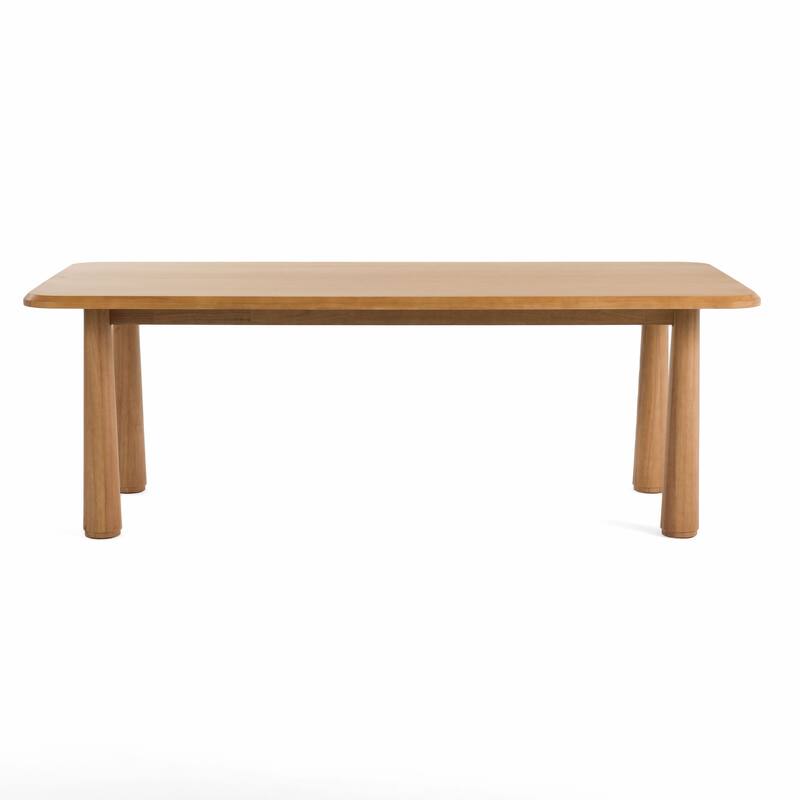 Modrest Rhea Modern 87" Natural Acacia Rectangular Dining Table - Beige