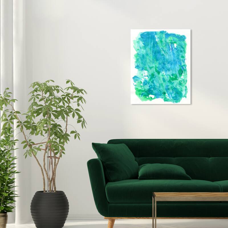 Wynwood Studio Abstract More Underwater Blue and Modern & Contemporary Wall Art Canvas Print - 24 x 20