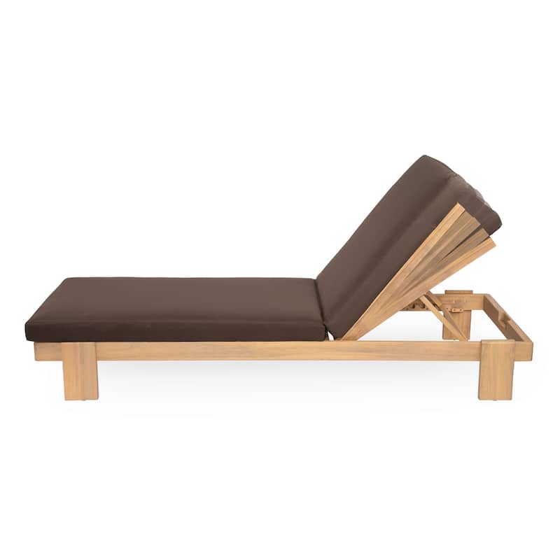 Christopher Knight Home - Iran Patio Acacia Wood Chaise Lounge Set Of 2