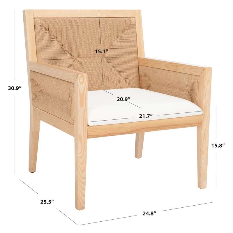 SAFAVIEH Couture Emilio Woven Accent Chair - 25 in. W x 26 in. D x 31 in. H