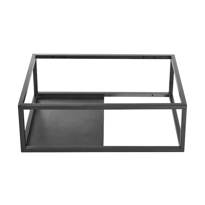 Thun 24" Rectangle Concrete Wall-Mount Bathroom Sink In Dark Grey - 27.16" x 18.5" 7.9"