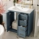 preview thumbnail 16 of 27, 30'' Modern Wooden Bathroom Vanity with Ceramic Sink Combo and Soft Closing Doors Blue
